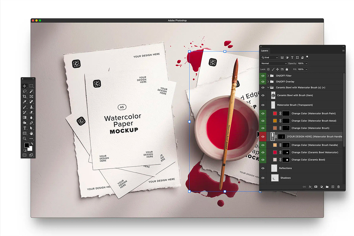 A5 Watercolor Paper Watercolor, a Product Mockup by Custom Scene (Photo 7 of 10)