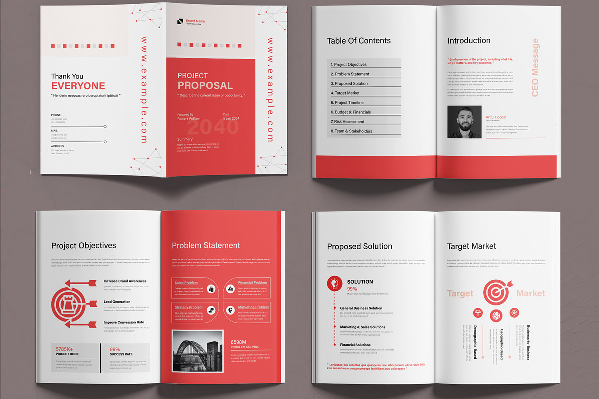 Business Project Proposal Template, a Brochure Template by MightyDesign (Photo 2 of 6)