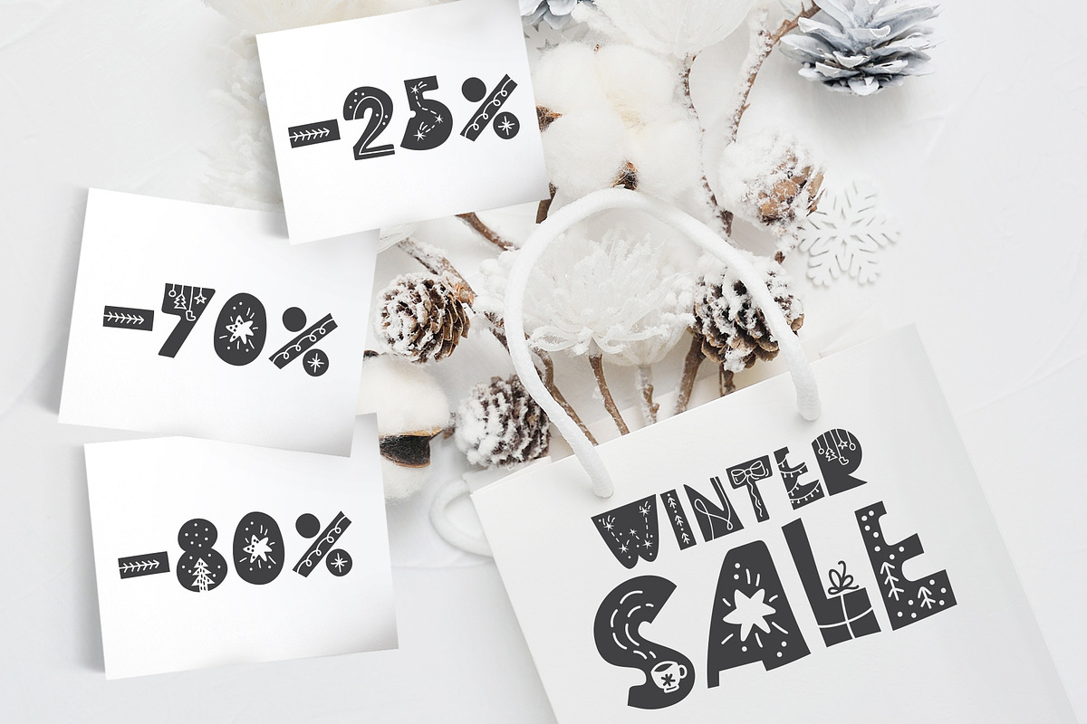Christmas Nordic Font, a Sans Serif Font by Happy Letters (Photo 7 of 10)