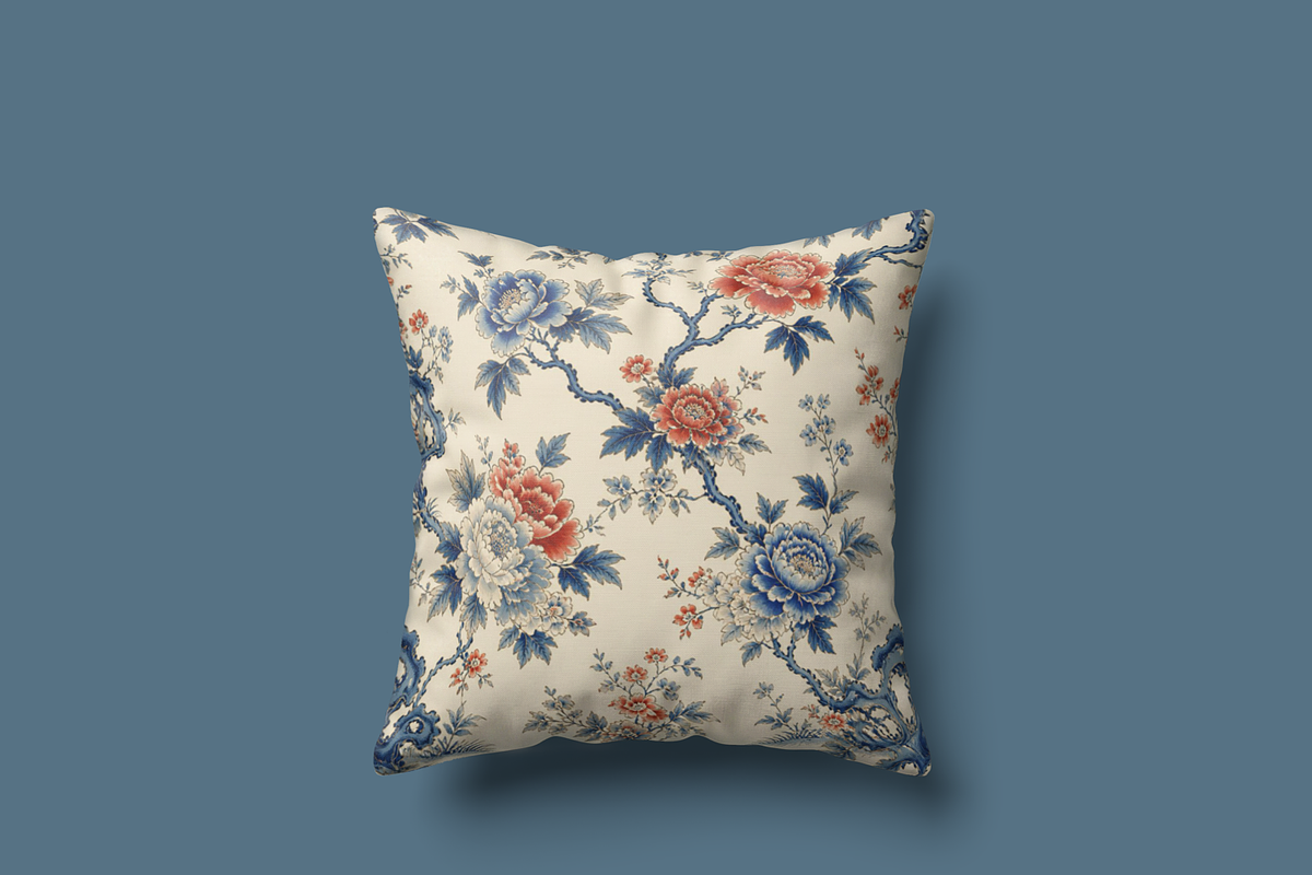 Blue Chinoiserie Seamless Pattern, a Pattern Graphic by elif (Photo 1 of 13)