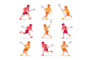 Lacrosse. Sport players in uniform, a Sport Illustration by Onyx