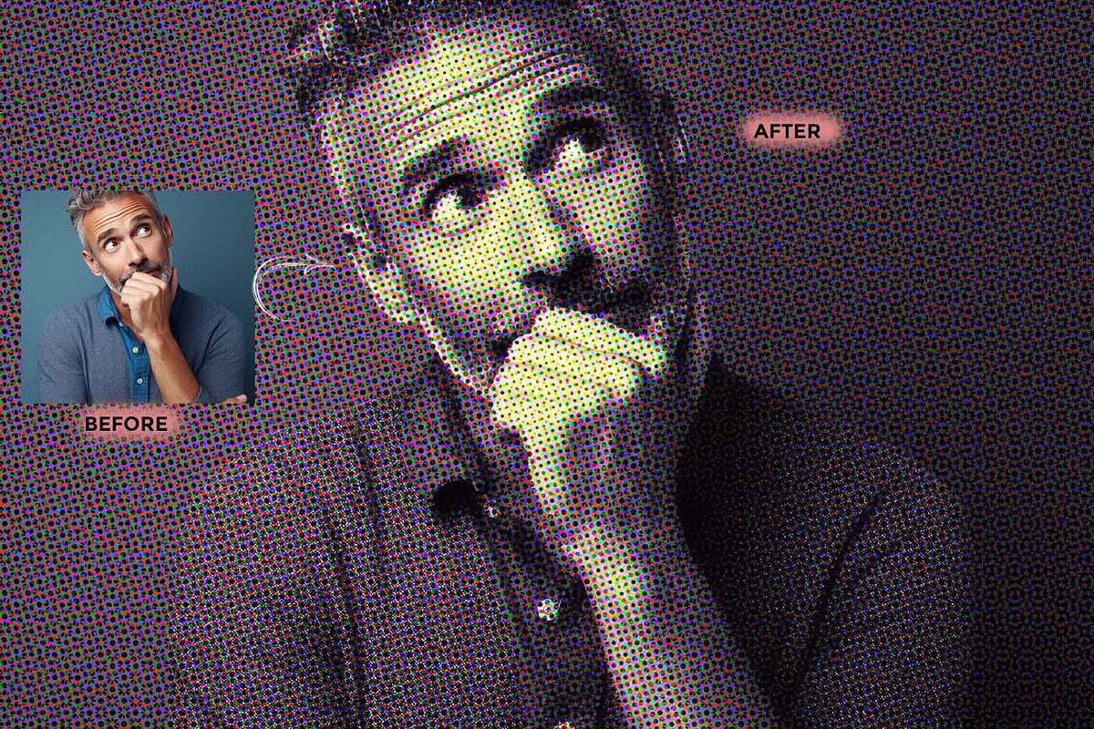 HALFTONE X Experimental Halftone, an Action Add-On by Studio Retouch (Photo 11 of 63)