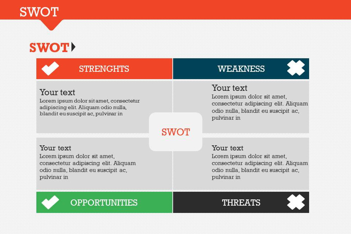 SWOT Pack 1 PowerPoint Template, a Presentation Template by Yes Presentations (Photo 1 of 8)