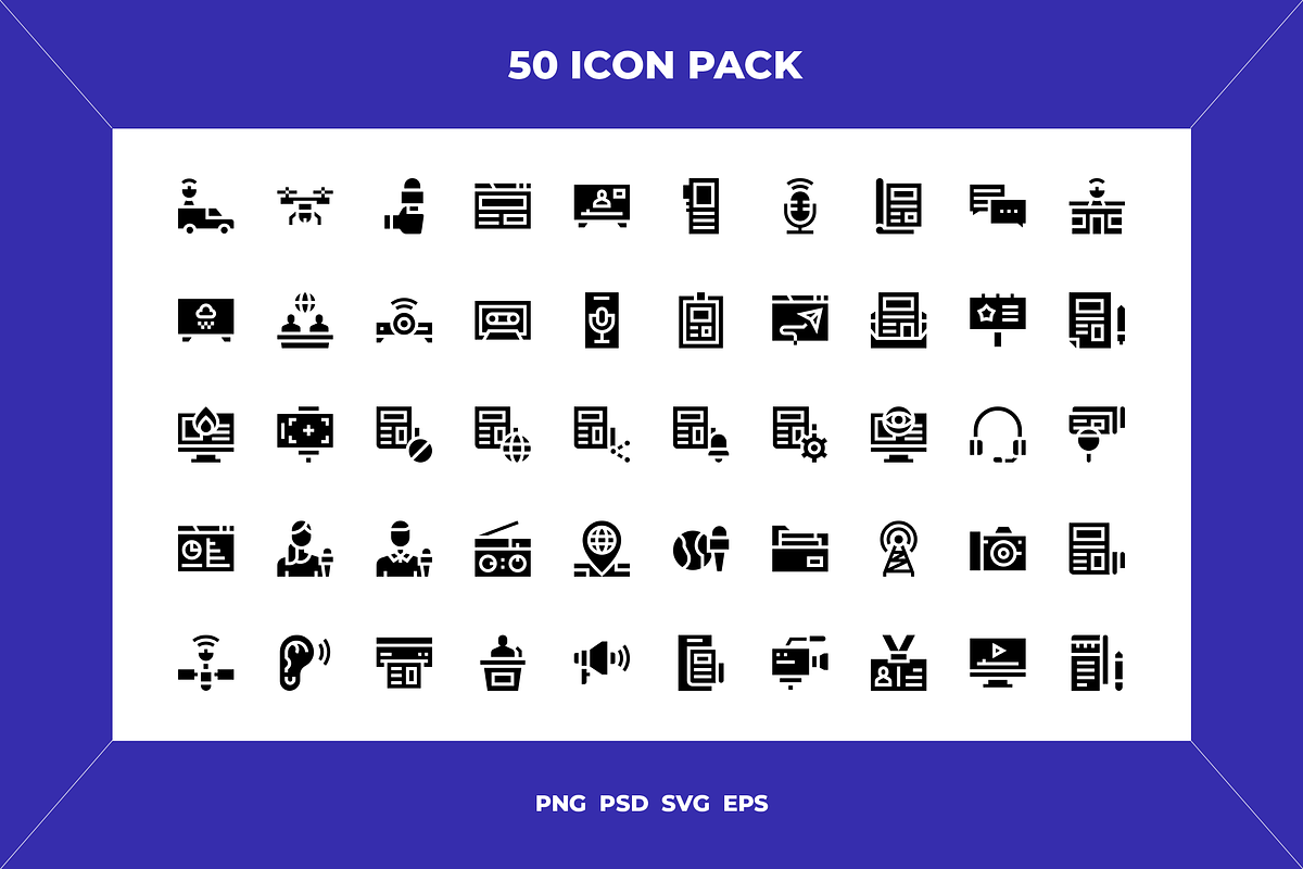 News and journal icons, an Outline Icon by Wencory (Photo 1 of 2)