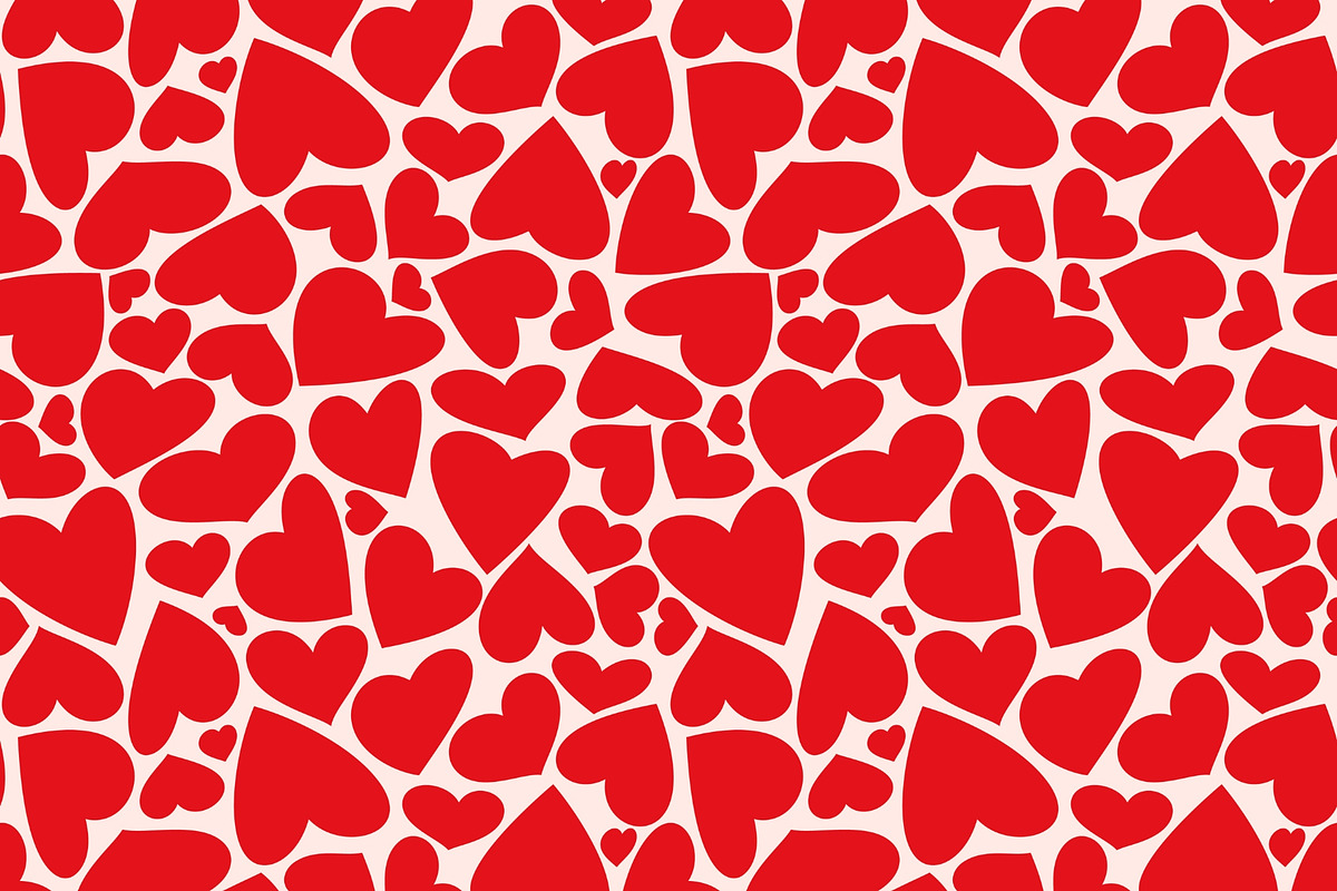 Red Hearts Valentines Day Papers, a Pattern Graphic by ilonitta (Photo 10 of 10)