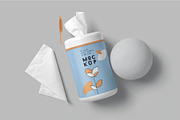 Wet Wipes Jar Mockups, a Packaging Mockup by megostudi0 (Thumbnail 5 of 7)