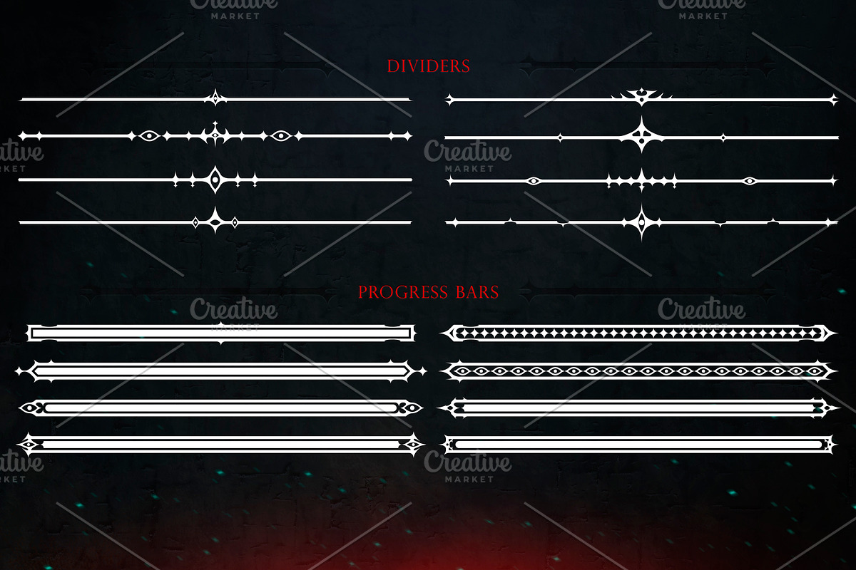Dark Fantasy UI Set. Vol 2, an Object Illustration by Olga Ryzychenko (Photo 8 of 11)