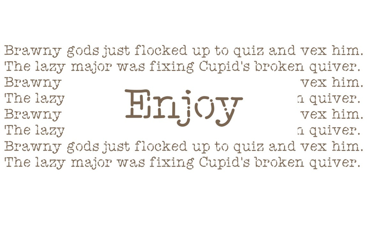 Enjoy Font preview 3