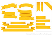 Yellow Ribbon Banner Clipart, an Illustration by Amanda Ilkov (Thumbnail 4 of 4)