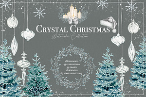 Crystal Christmas watercolor set