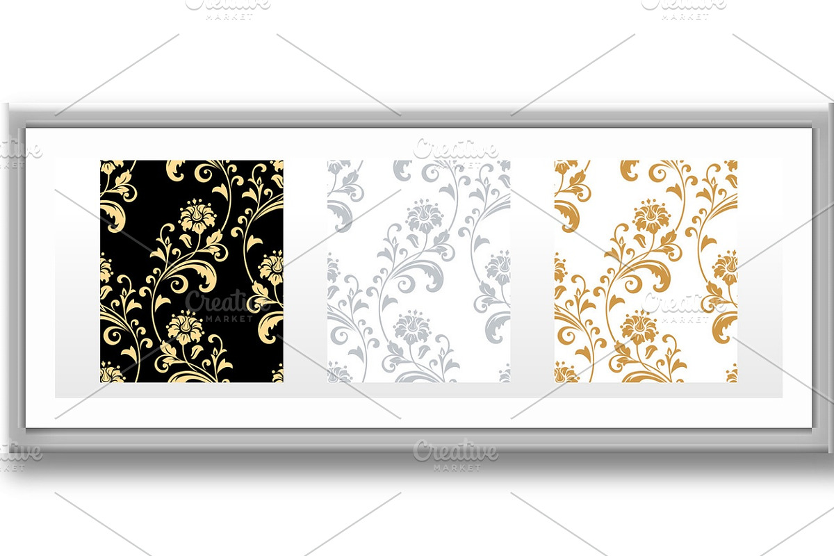 Set of colored floral patterns, a Pattern Graphic by RODINA (Photo 3 of 3)
