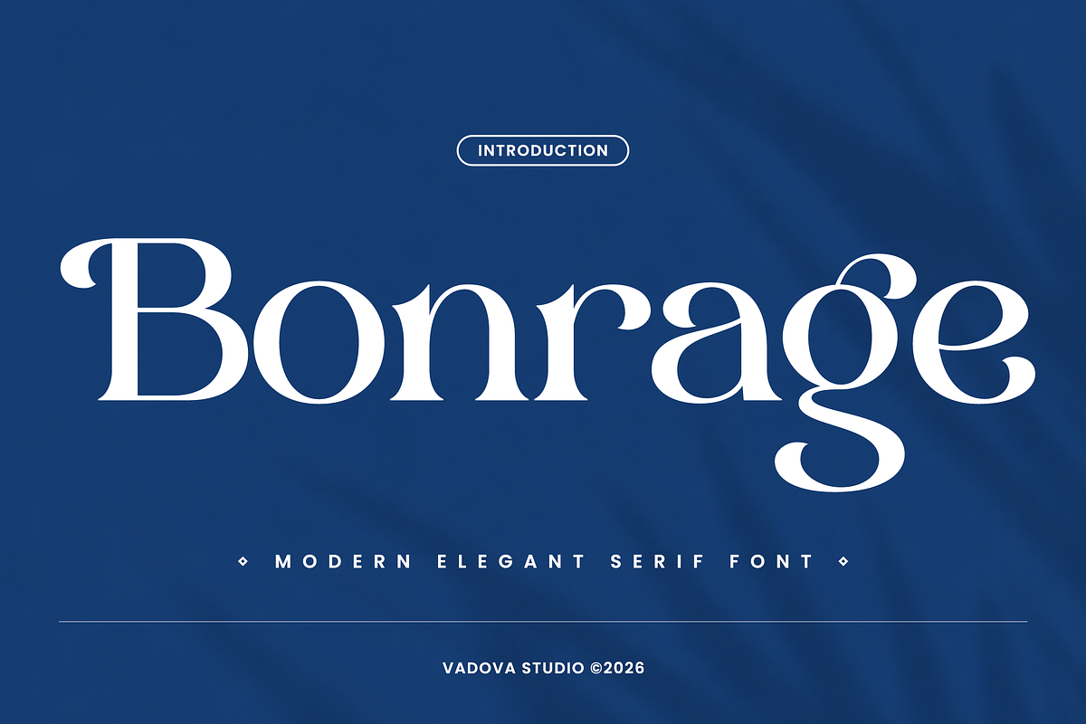 Bonrage Modern Elegant Serif Font, a Serif Font by Vadovastd (Photo 1 of 9)