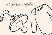 Baby line doodle set, an Object Graphic by ElenaPlatovaArt (Thumbnail 4 of 10)