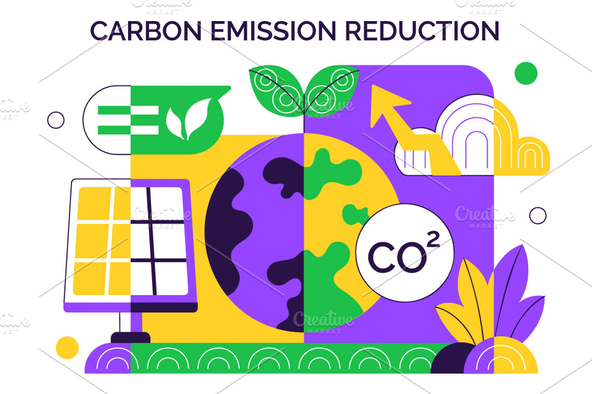 10 Carbon Footprint Reduction, a Technology Illustration by denayunebgt (Photo 4 of 4)