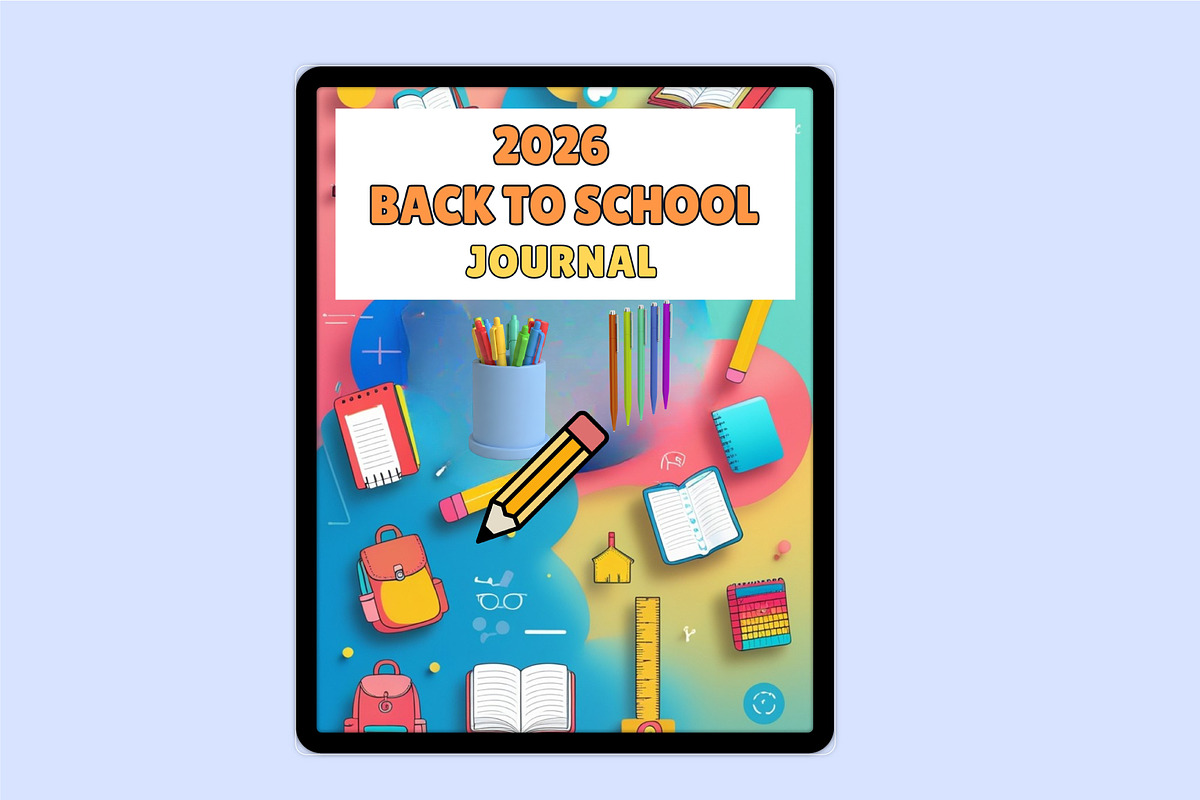 Digital 2026 Back To School Journal, a Stationery Template by Shumaya (Photo 6 of 6)