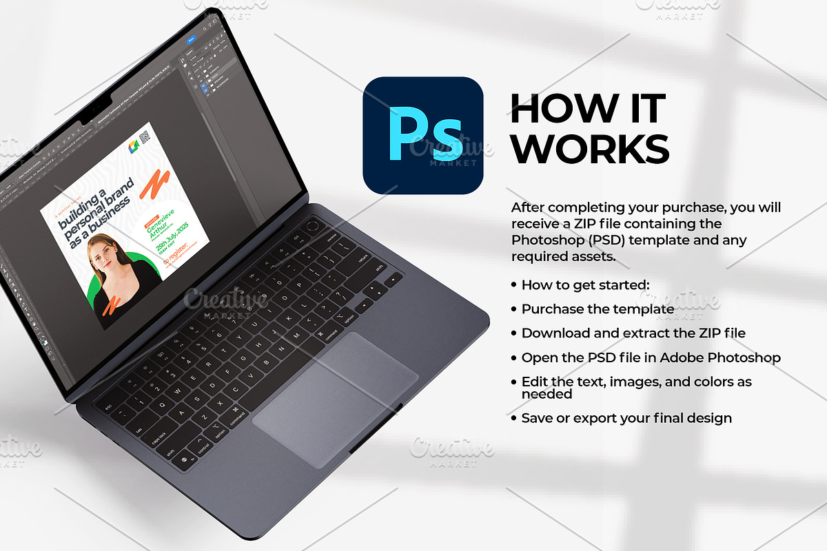 Seminar Digital Flyer | Canva & PSD, a Social Media Template by Vintage Impressions (Photo 5 of 6)