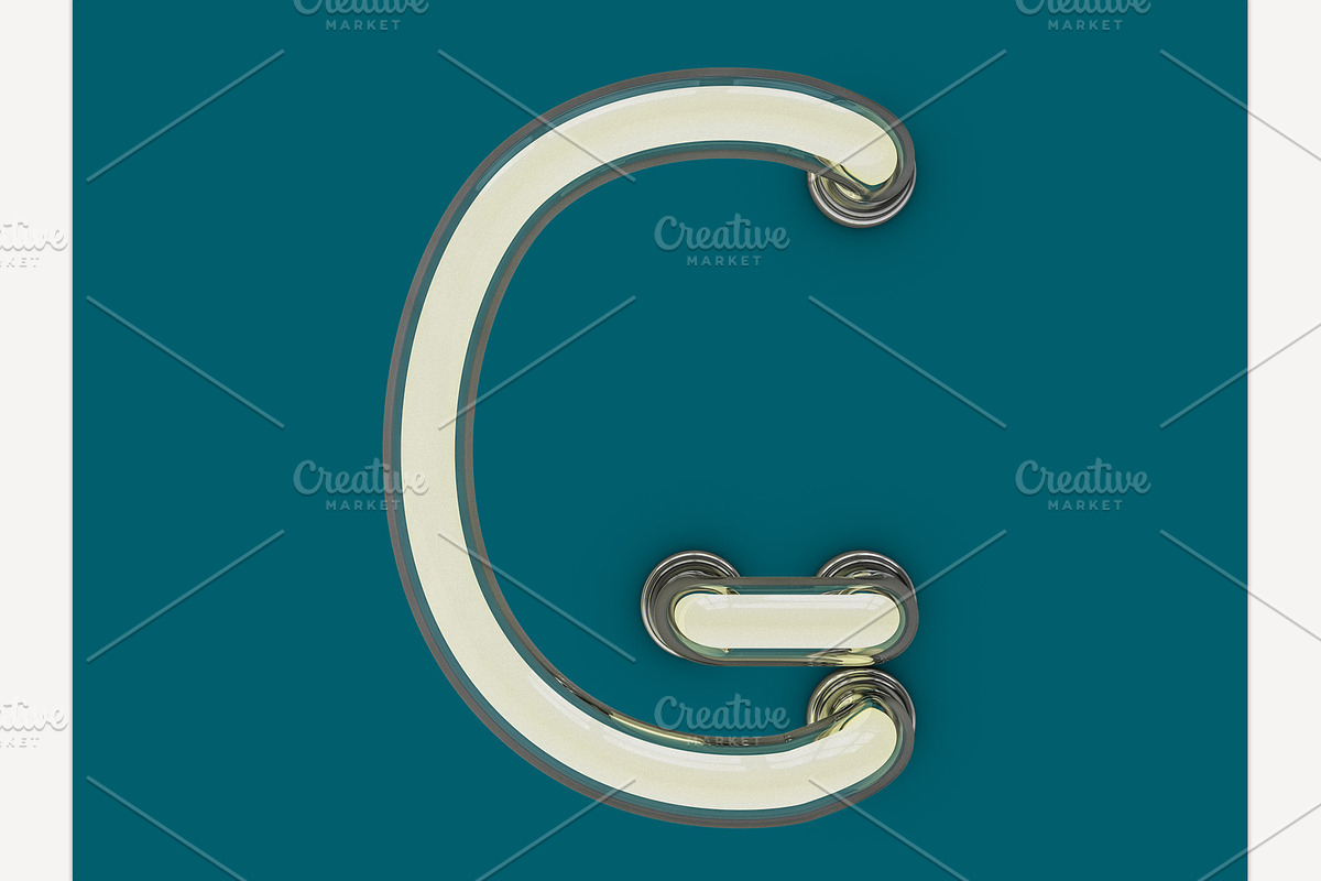 Neon tube font, an Object Graphic by 3D Graphics Shop (Photo 6 of 38)