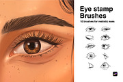 10 Eyes Stamps Procreate, a Brush Add-On by CCPreset (Thumbnail 1 of 3)