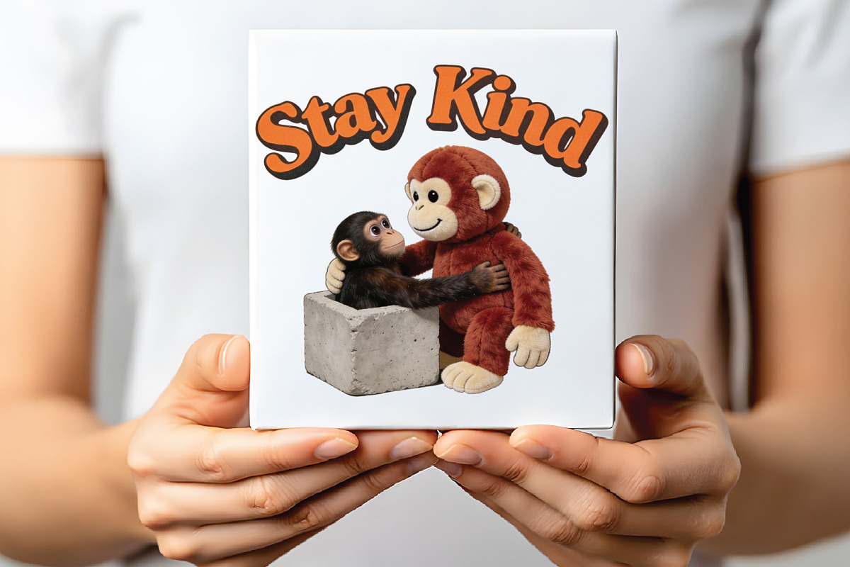 Stay Kind Baby Monkey Punch PNG, an Illustration by CraftArtStudio (Photo 3 of 4)