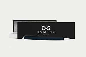 Pen Gift Box Mockup