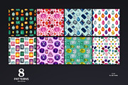 Color Crown Jewels – Watercolor Gems, an Object Illustration by CreativeValuation (Thumbnail 5 of 12)