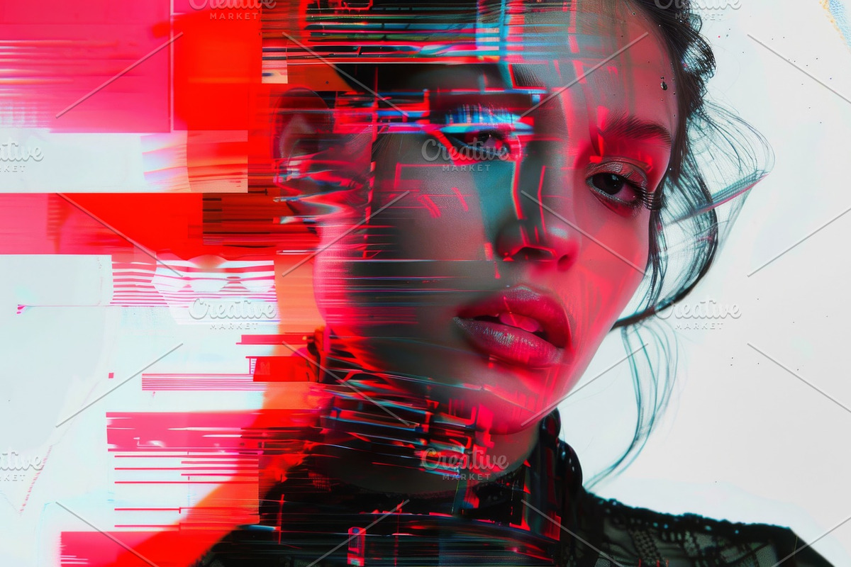 90 Glitch faces, a Person Illustration by Handmadefont (Photo 73 of 94)