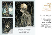 Entangled Tree Dryads Postcards, a Decorative Illustration by The Dutch Lady Designs (Thumbnail 3 of 5)