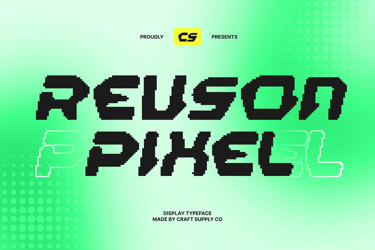 CS Revson Pixel, a Sans Serif Font by Craft Supply Co. (Photo 1 of 8)
