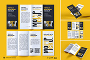 Trifold Brochure Mockup Sets, an Advertising Mockup by Artnivora.Std (Thumbnail 1 of 4)