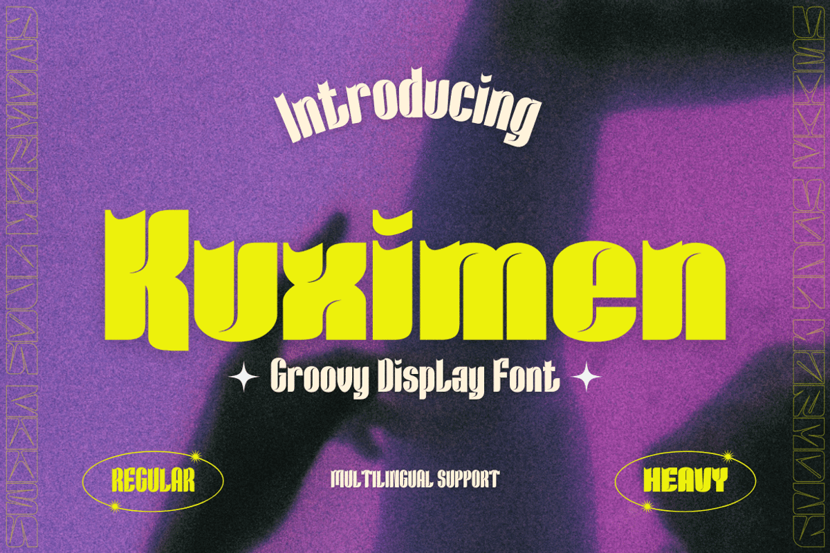 Kuximen | Groovy Retro Font, a Font by twinstd (Photo 1 of 12)