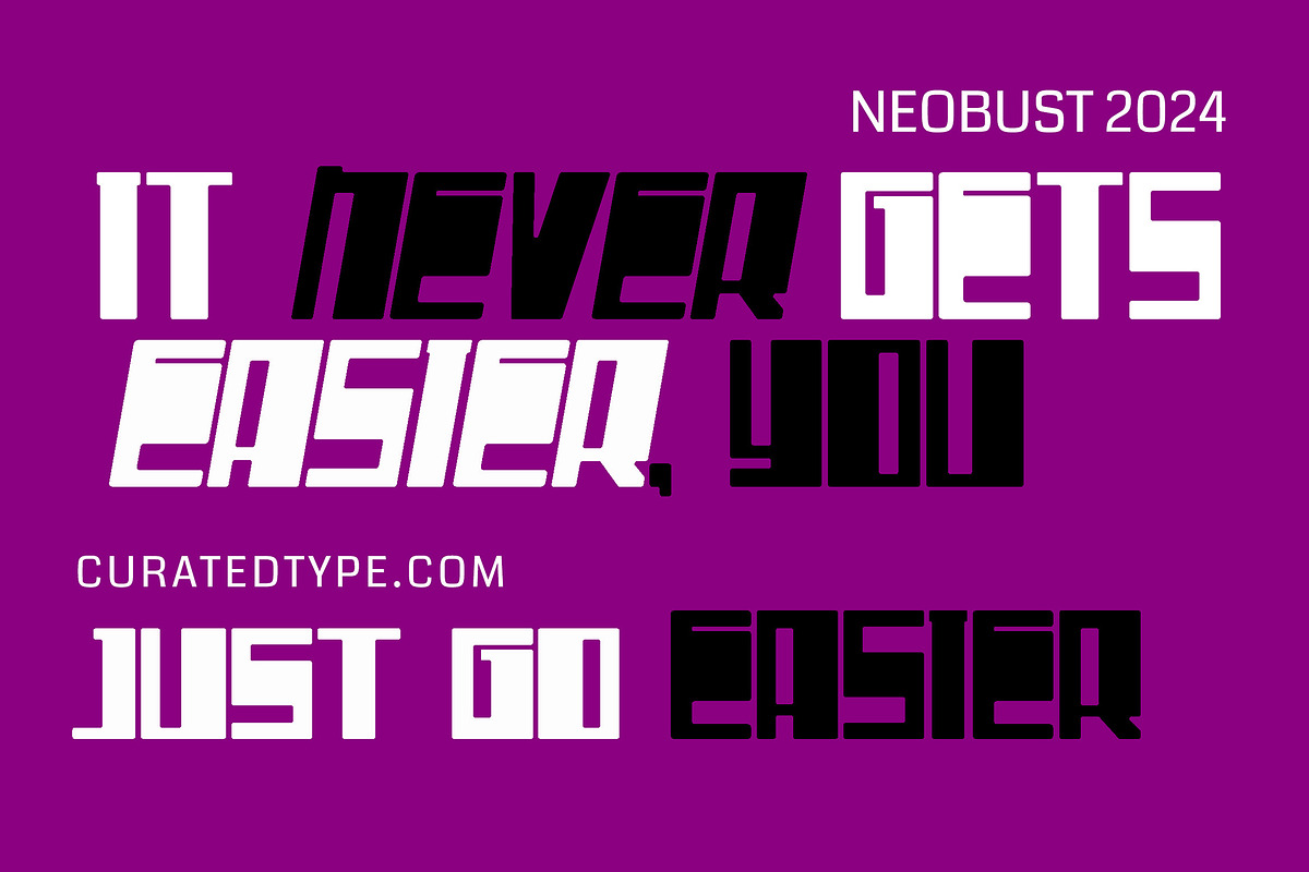 Neobust - Futuristic Display Font, a Sans Serif Font by CuratedType Studio (Photo 7 of 12)