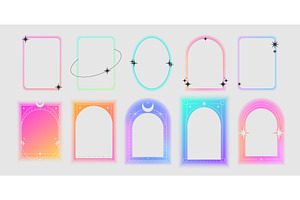 Y2k gradient frame set, an Illustration by art PVP - market