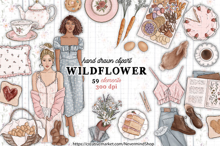 Cottagecore spring clipart