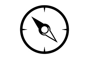 Compass icon design template, a Solid Icon by Sumberpangan