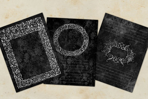 Distressed Black Frame Journal Paper