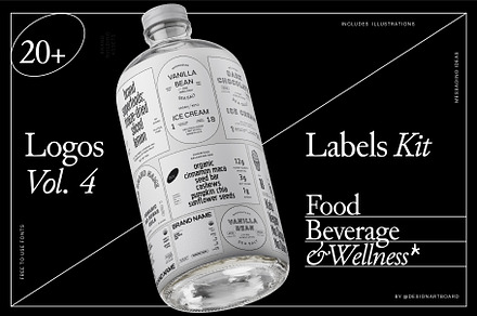 Food Logos & Packaging Kit Vol. 04, a Branding & Logo Template by @designartboard