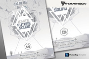 White Future Sound Flyer Template, a Flyer Template by Ravi Rajcoomar (Thumbnail 2 of 3)