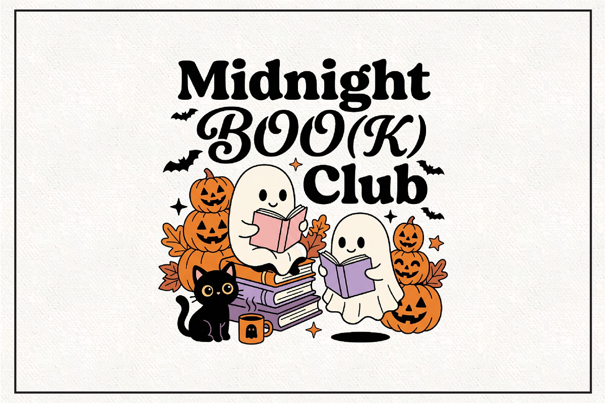 Halloween Book Club PNG, a Work Illustration by CraftArtStudio (Photo 1 of 4)