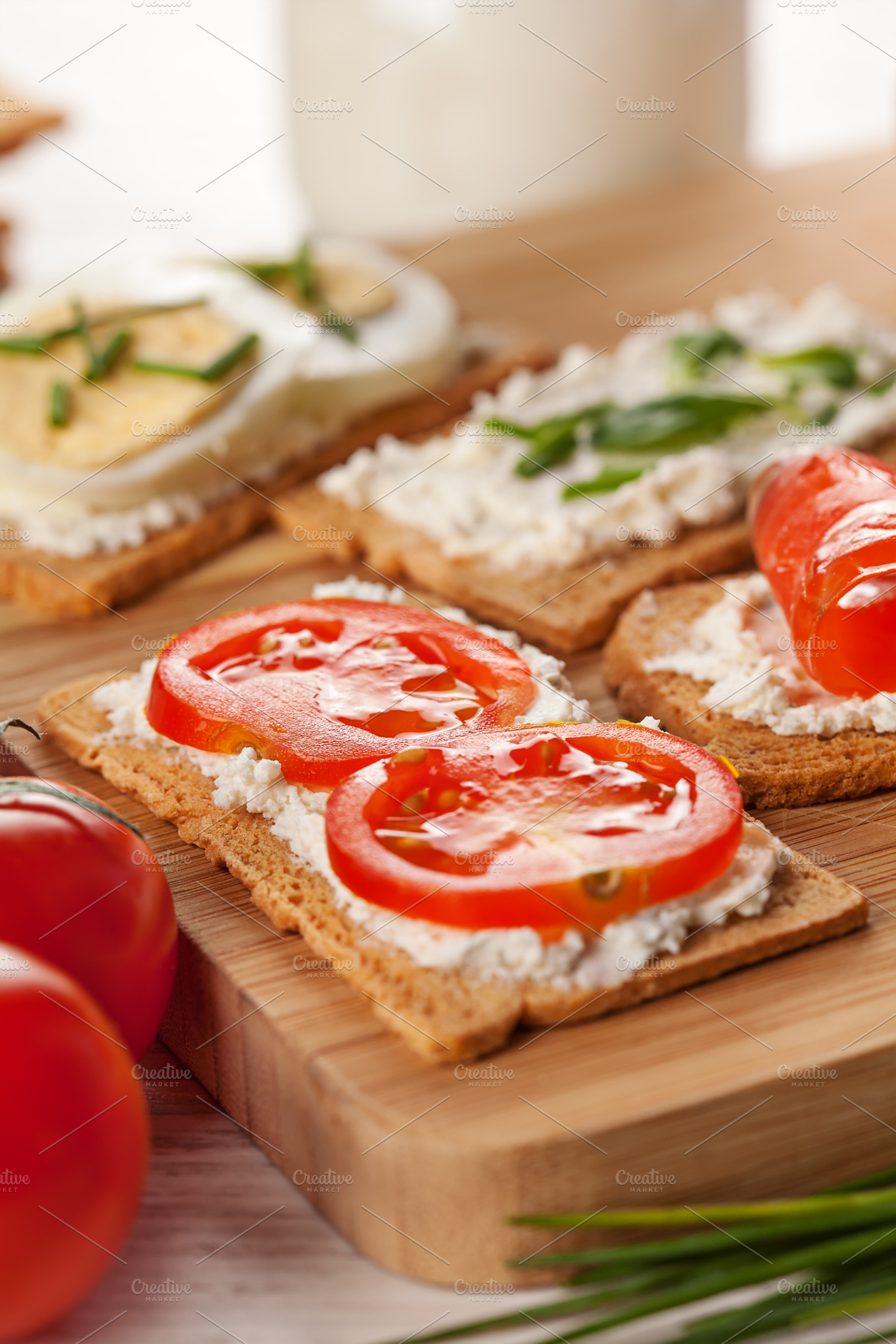 Tasty Canapes Breakfast Meal Stock Photo Containing Appetizer And Breakfast