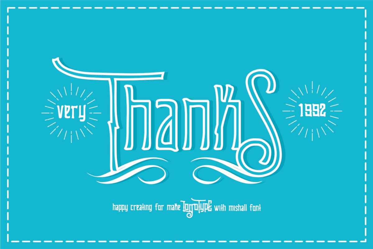 Mishall Font preview 6