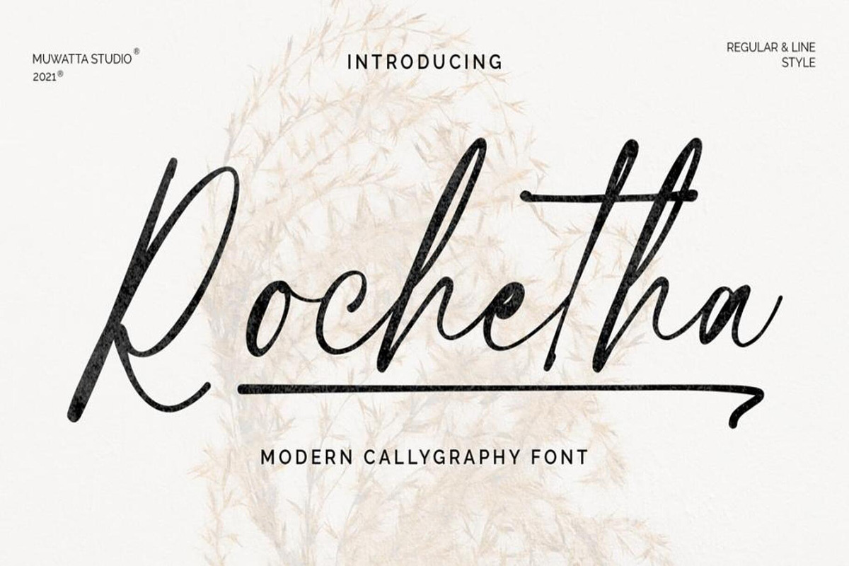 Rochetha Signature Font, a Script Font by Muwatta Studio (Photo 1 of 21)