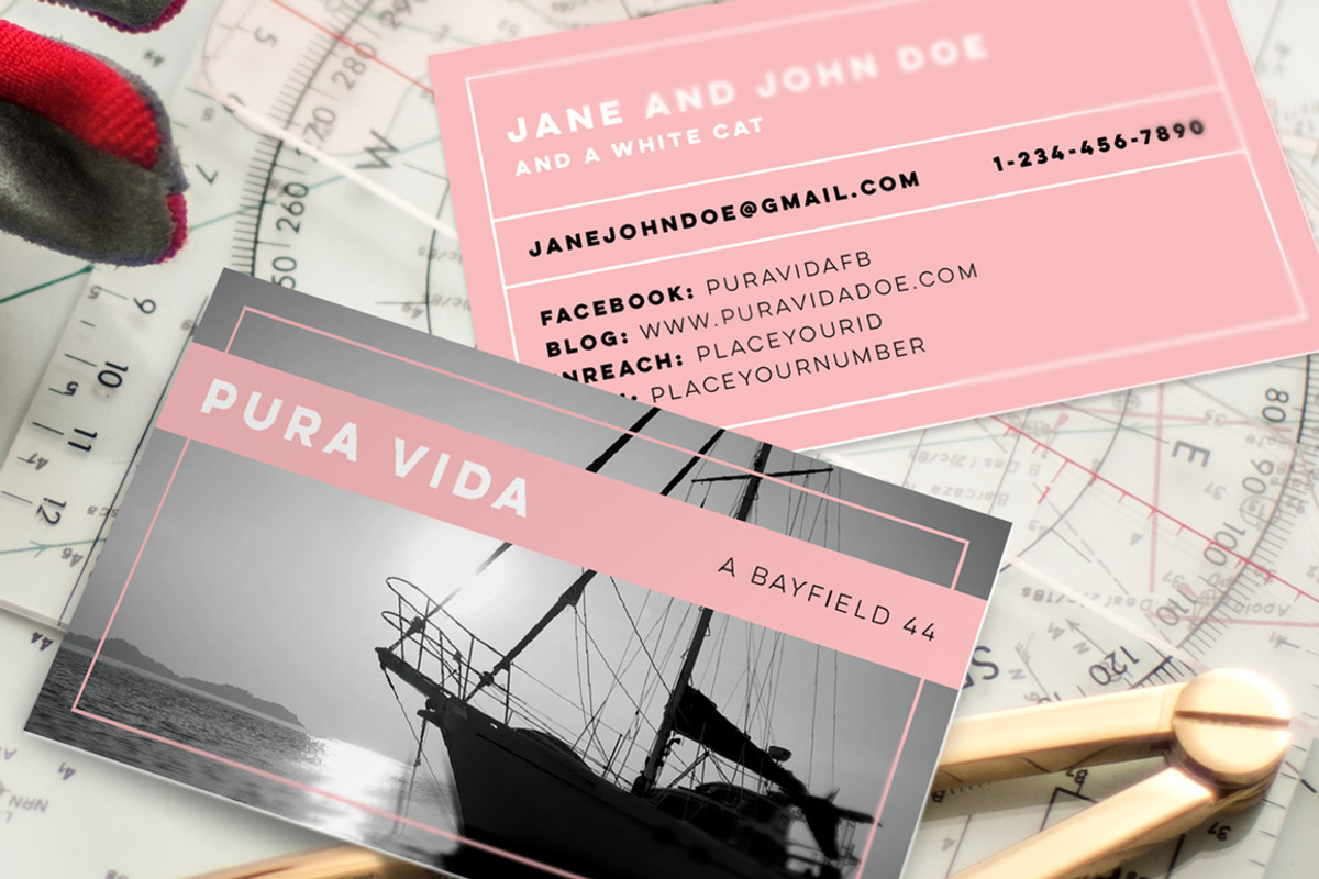 Nautical Business Card Mockups, a Product Mockup by lissius (Photo 4 of 7)