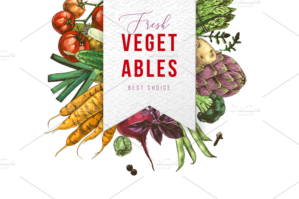 Ultimate vegetables set, a Food Illustration by handsketched (Photo 16 of 19)
