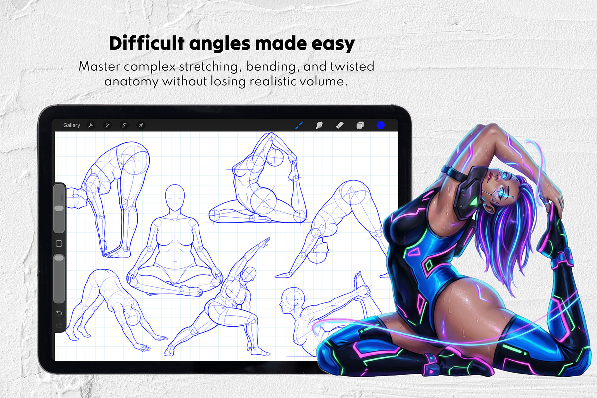 165 Curvy Female Pose Stamps, a Brush Add-On by Selentaori Studio (Photo 8 of 11)