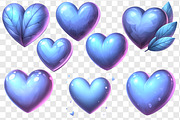 Purple hearts PNG without background, an Object Graphic by LoLoArt (Thumbnail 3 of 3)