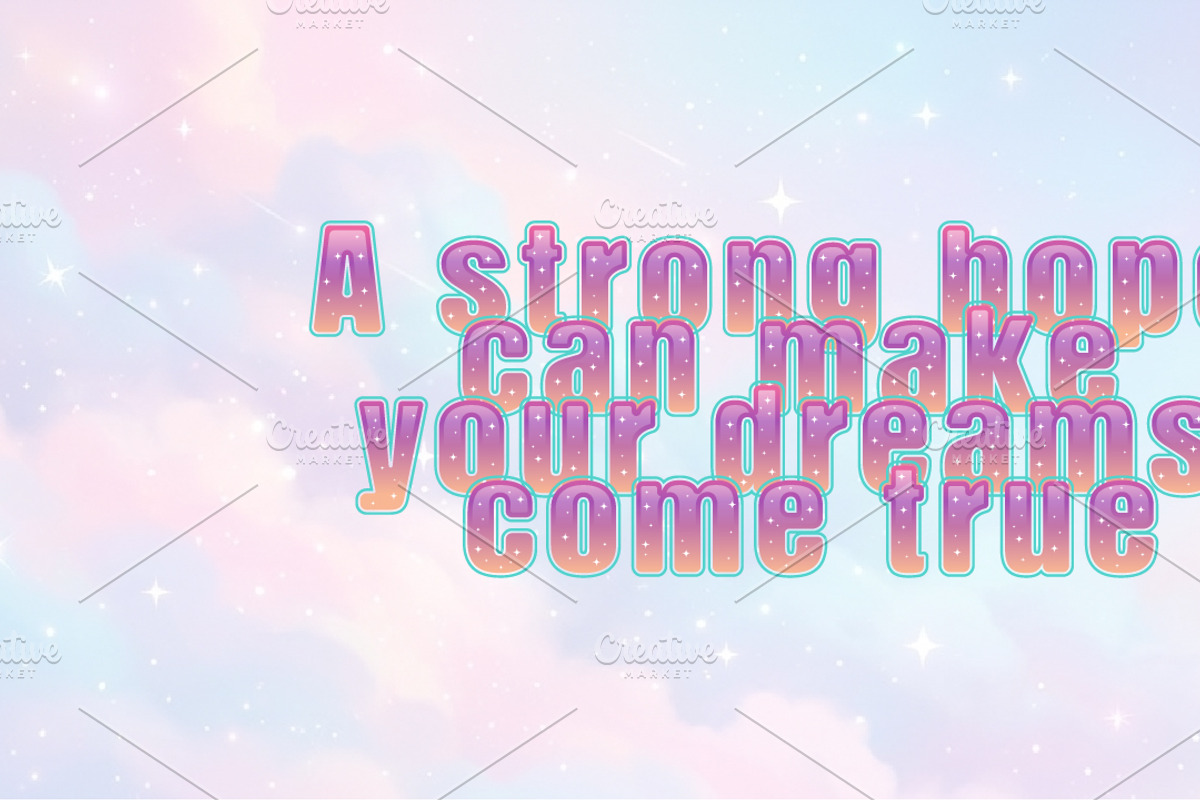 Dreamy glitter, a Sans Serif Font by Rashdrawn (Photo 7 of 7)