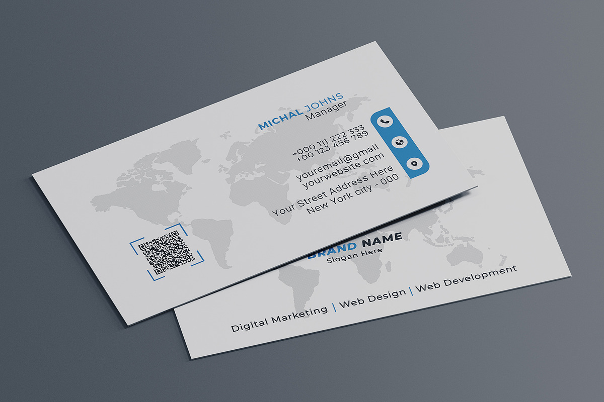 Corporate Business Card Template, a Business Card Template by Saman Osama (Photo 3 of 3)