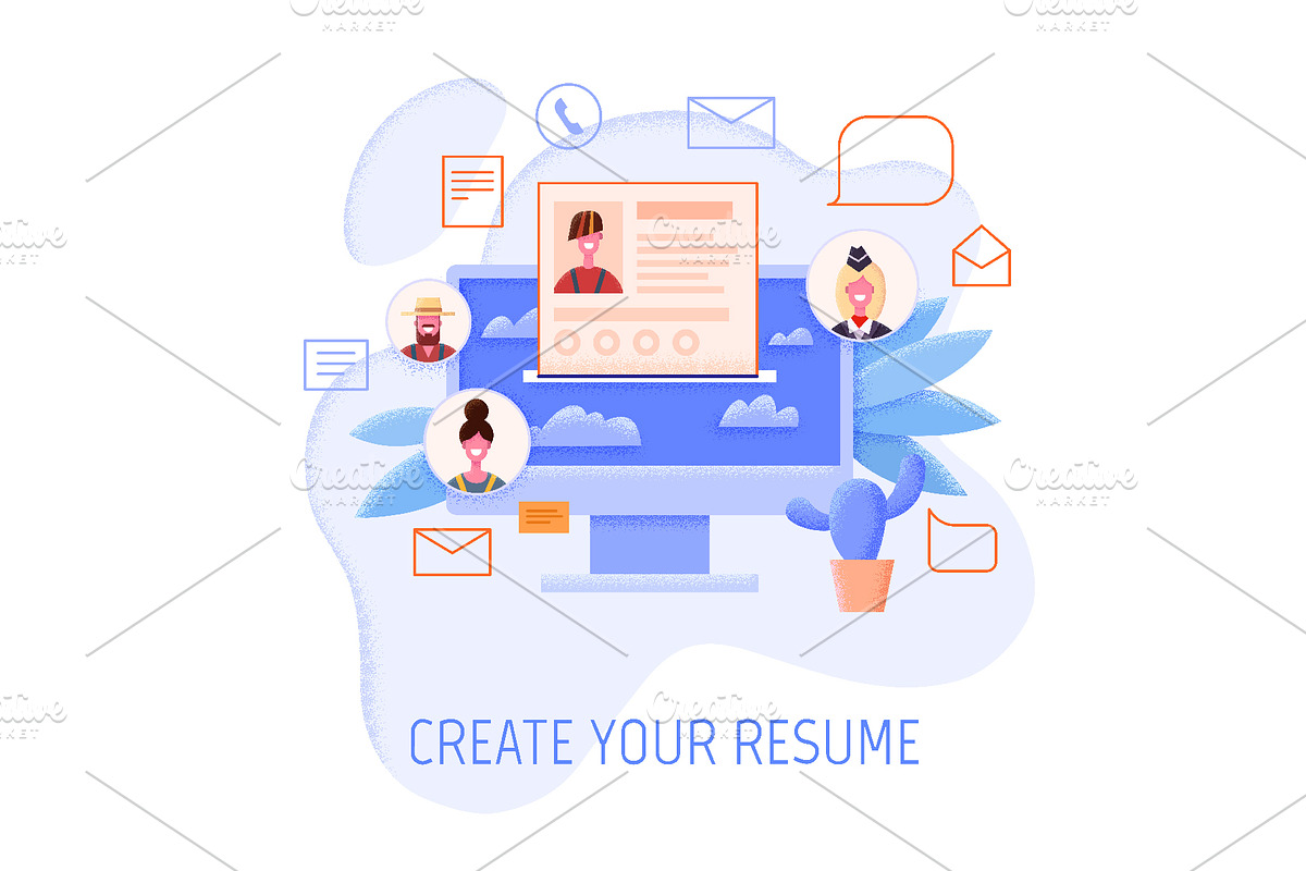 Vector Job Agency Set, a Person Illustration by Zonda (Photo 9 of 13)