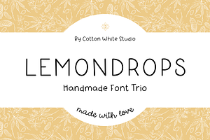 Lemondrops Font Trio, a Handwritten Font by Sofia Skoog