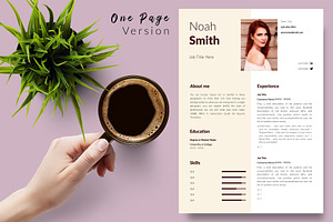 Creative CV Design / Resume - Noah